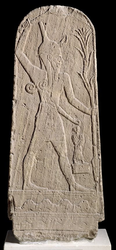 The storm-god Baal with a thunderbolt, from Ugarit (Ras Shamra) c.1350-1250 BC by Assyrian School